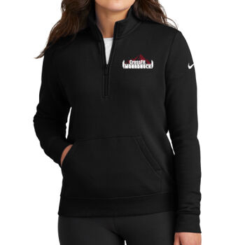 Ladies' Club Fleece Sleeve Swoosh 1/2-Zip Thumbnail